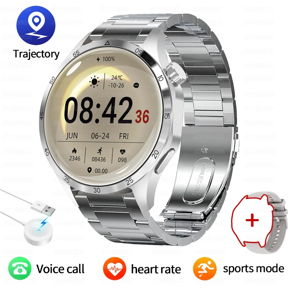 2025 New GT5 PRO Smartwatch Men's Watch 5GPS Motion Track Bluetooth Call IP68 Waterproof AMOLED HD Outdoor Sports Smart Watch