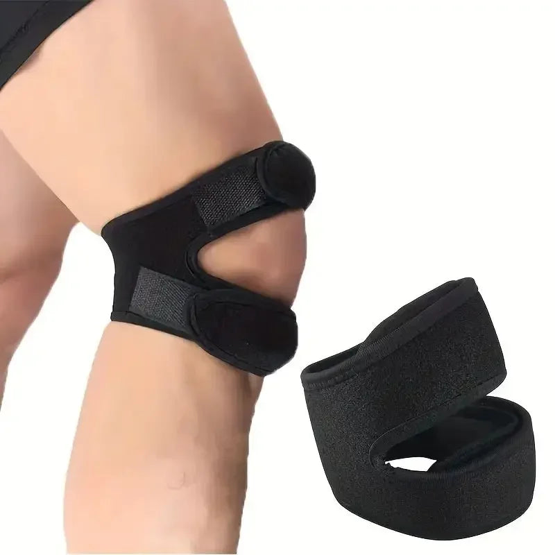 Tcare Sports Knee Pad - Double Patella Support, Open Knee Brace, Tendon Strap, Fit Fitness