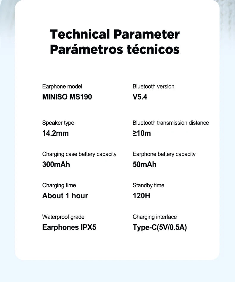 MINISO MS190 OWS Wireless Bluetooth Translation Earbuds